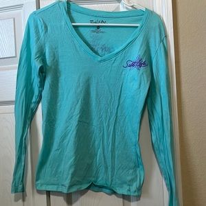 Salt life v neck tee